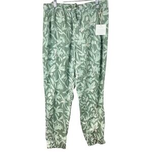 Cynthia Rowley NWT 100% Lyocell Tropical Leaf Print Pants Size Large